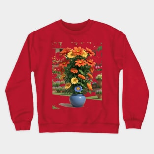 Flower pot sticker extract Crewneck Sweatshirt